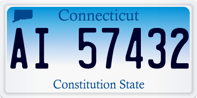 CT license plate AI57432
