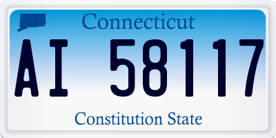 CT license plate AI58117