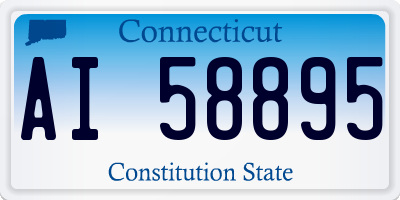 CT license plate AI58895