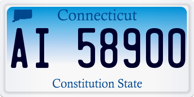 CT license plate AI58900