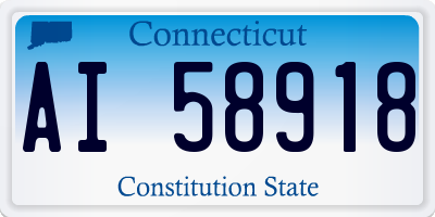 CT license plate AI58918