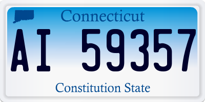 CT license plate AI59357