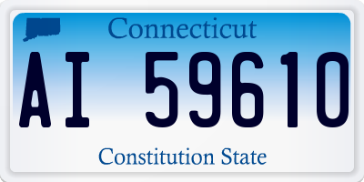 CT license plate AI59610