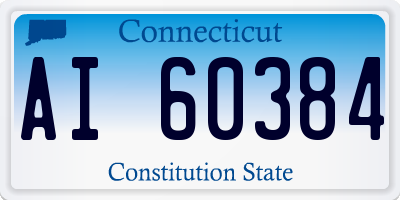 CT license plate AI60384