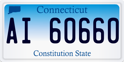 CT license plate AI60660