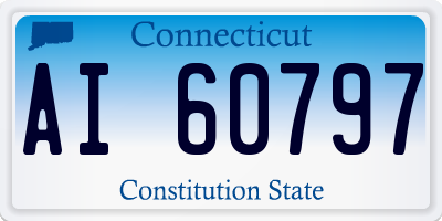CT license plate AI60797