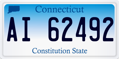 CT license plate AI62492