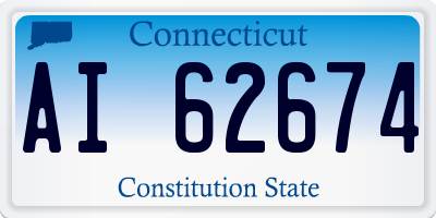 CT license plate AI62674