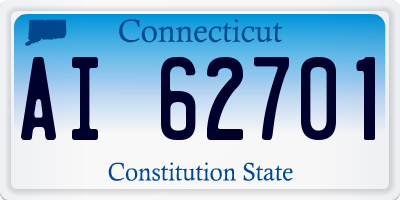 CT license plate AI62701