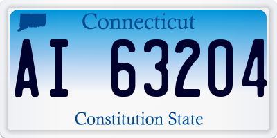 CT license plate AI63204