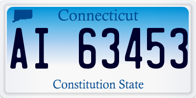 CT license plate AI63453