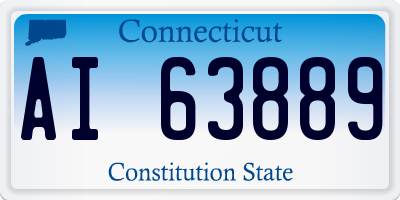CT license plate AI63889