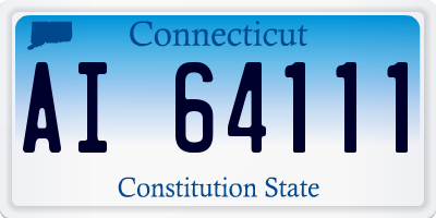 CT license plate AI64111