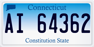 CT license plate AI64362