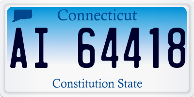 CT license plate AI64418