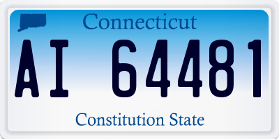 CT license plate AI64481