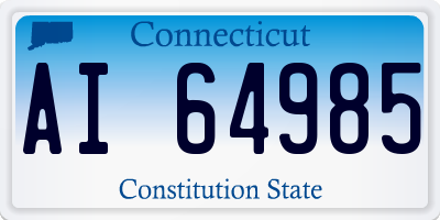CT license plate AI64985