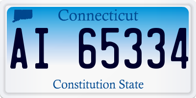 CT license plate AI65334