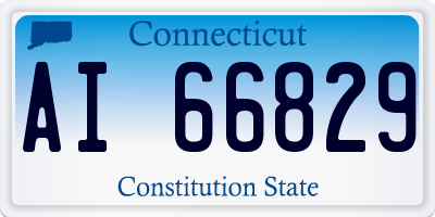 CT license plate AI66829