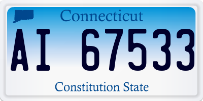 CT license plate AI67533