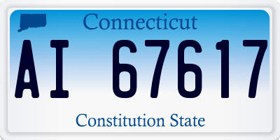 CT license plate AI67617