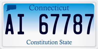 CT license plate AI67787
