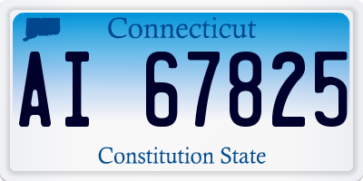 CT license plate AI67825