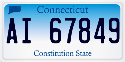 CT license plate AI67849
