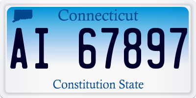 CT license plate AI67897