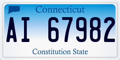 CT license plate AI67982