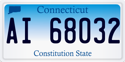 CT license plate AI68032