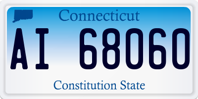 CT license plate AI68060