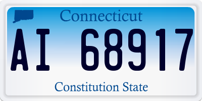 CT license plate AI68917
