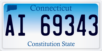 CT license plate AI69343