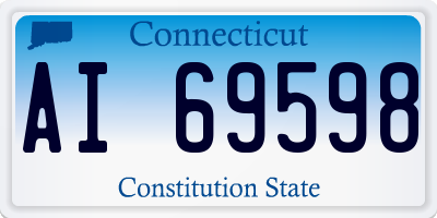 CT license plate AI69598
