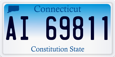 CT license plate AI69811