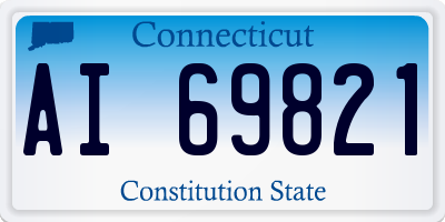 CT license plate AI69821