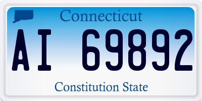 CT license plate AI69892