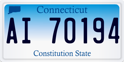 CT license plate AI70194