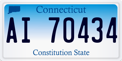 CT license plate AI70434