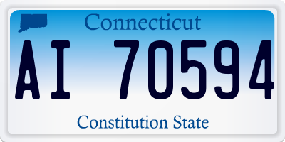CT license plate AI70594