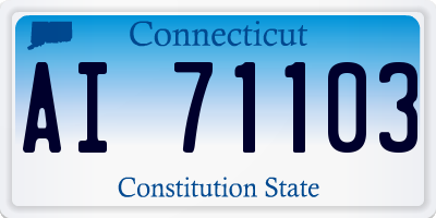 CT license plate AI71103