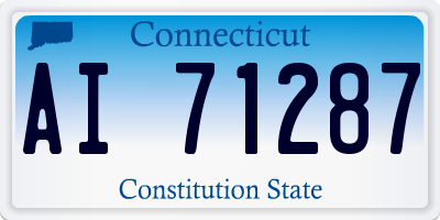 CT license plate AI71287
