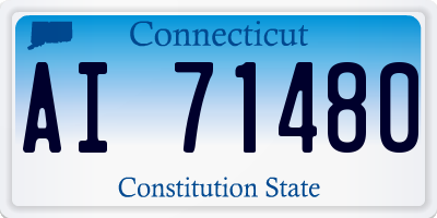 CT license plate AI71480