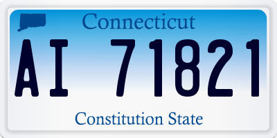CT license plate AI71821