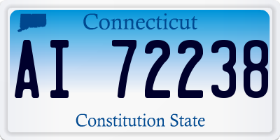 CT license plate AI72238
