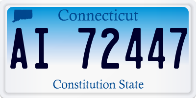 CT license plate AI72447