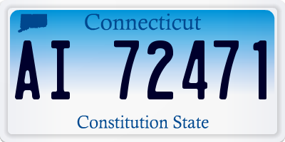 CT license plate AI72471