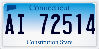 CT license plate AI72514
