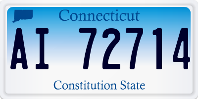 CT license plate AI72714